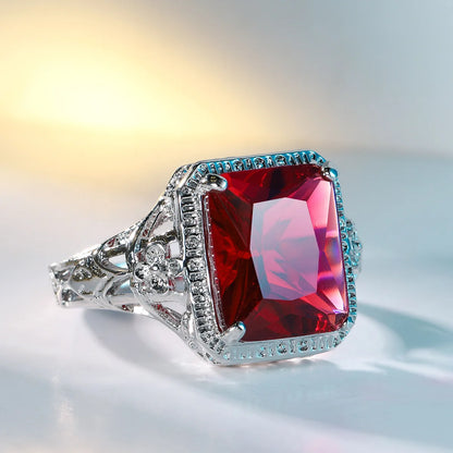 CZTICLE® Hollow Engraved Flower Wedding Ring for Women